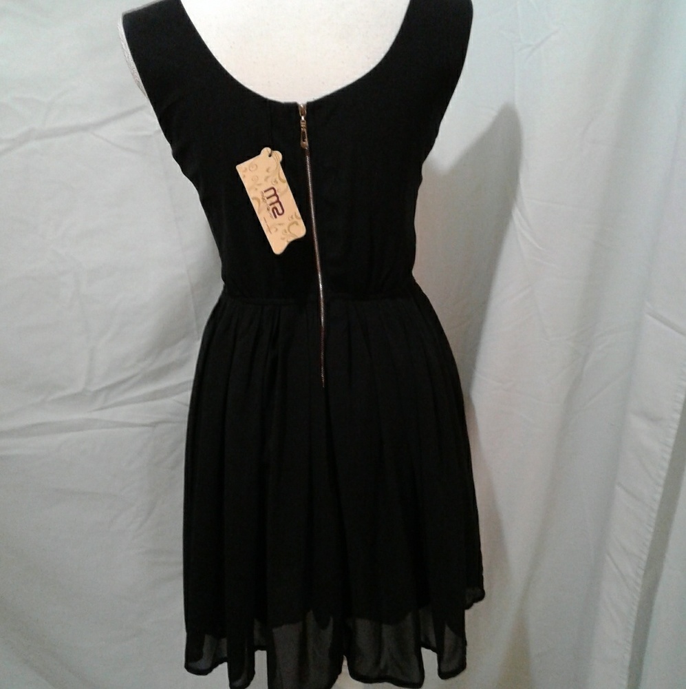 🌺NWT Moon River Black Fully Lined Cocktail Dress - Picture 3 of 6